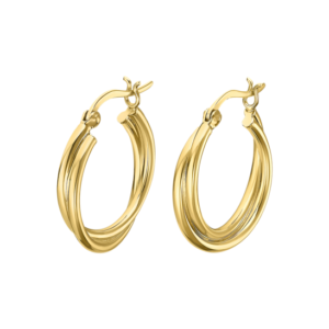 Gold plated hoop earring Gold