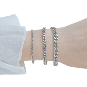 Brass Silver-plated Bracelet - for woman
