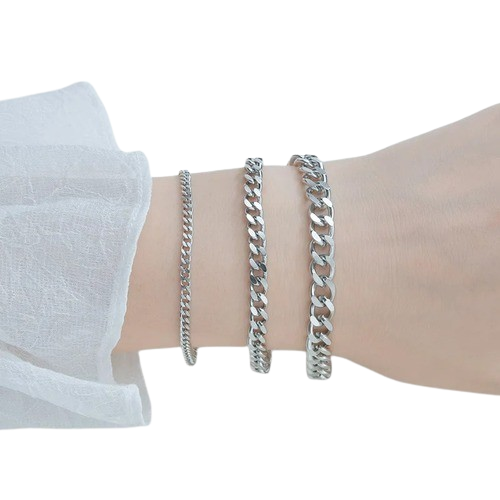 Brass Silver-plated Bracelet - for woman